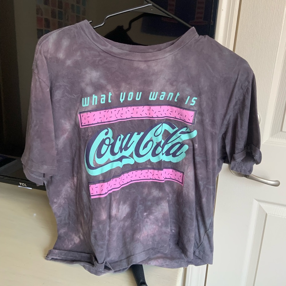 Large coca cola crop top